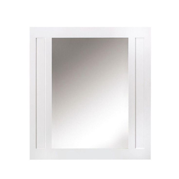 33 in. W x 36 in. H Framed Rectangular  Bathroom Vanity Mirror in Dove Grey