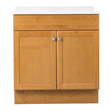 Project Source 30-in White Single Sink Bathroom Vanity with White Cultured Marble Top - Super Arbor