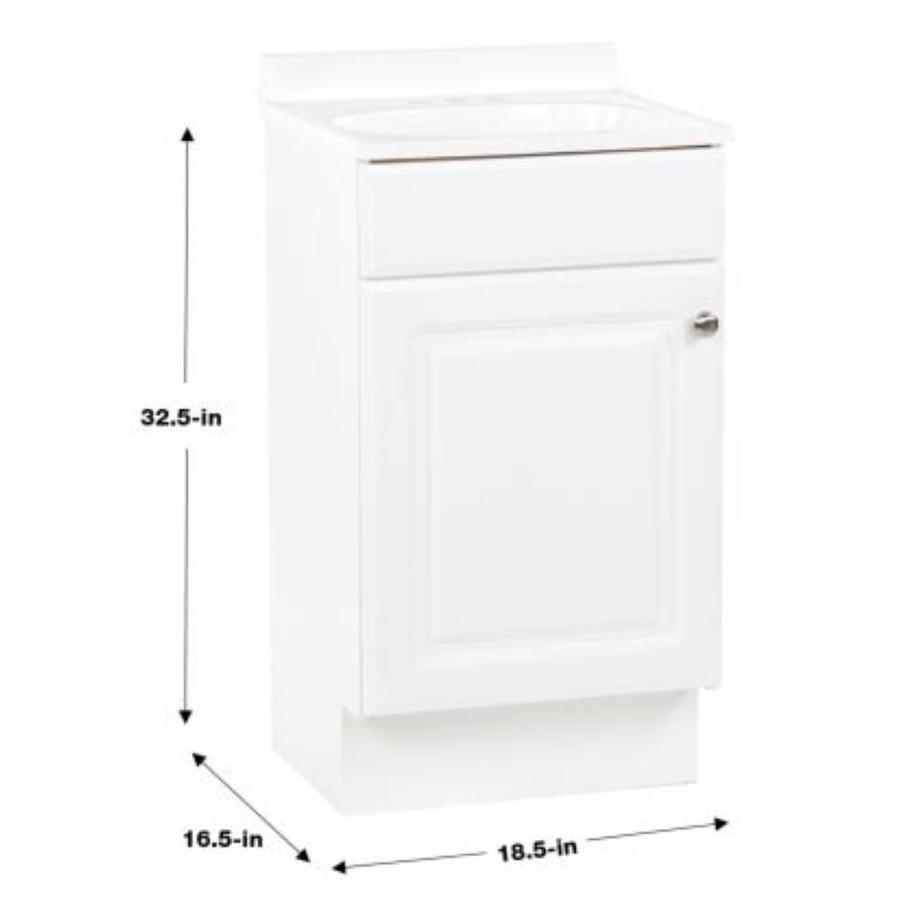 Project Source 18-in Golden Single Sink Bathroom Vanity with White Cultured Marble Top - Super Arbor