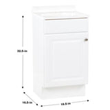 Project Source 18-in Golden Single Sink Bathroom Vanity with White Cultured Marble Top - Super Arbor