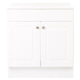 Project Source 30-in Java Single Sink Bathroom Vanity with White Cultured Marble Top - Super Arbor