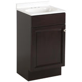 Project Source 18-in Golden Single Sink Bathroom Vanity with White Cultured Marble Top - Super Arbor