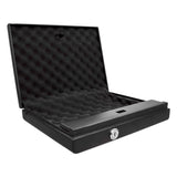 Portable Quick Access Gun Safety Box with Electronic Lock, Override Key and Tether Cable
