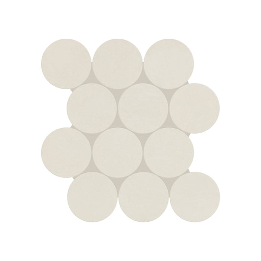 Daltile Indoterra White Desert 13-in x 13-in Matte Porcelain Cement look Round Mosaic Floor and Wall Tile product image
