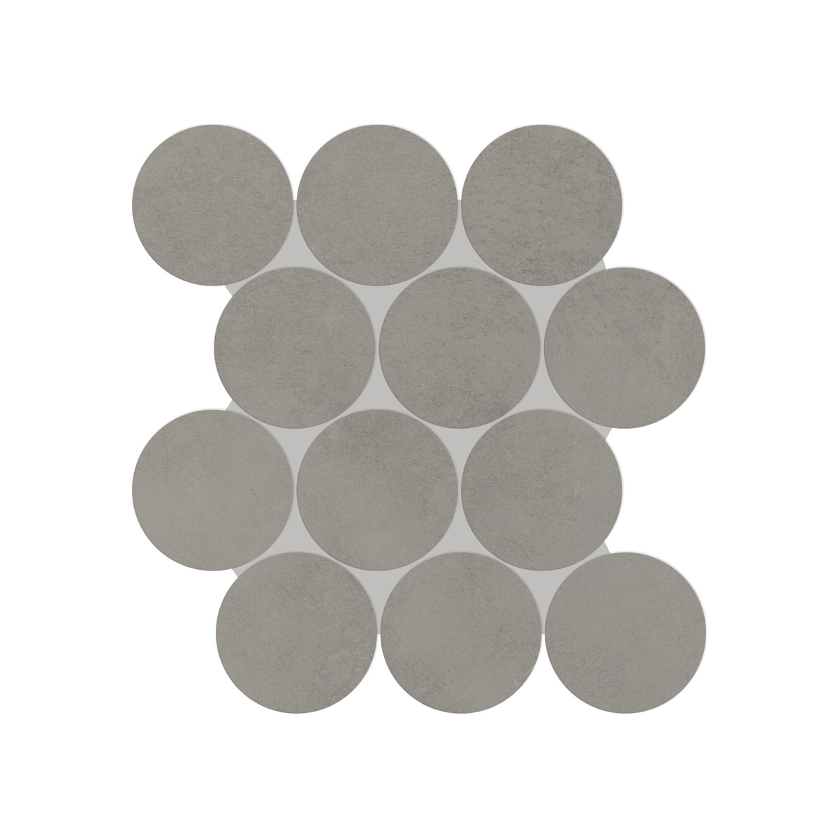 Daltile Indoterra Trail 13-in x 13-in Matte Porcelain Cement look Round Mosaic Floor and Wall Tile product image