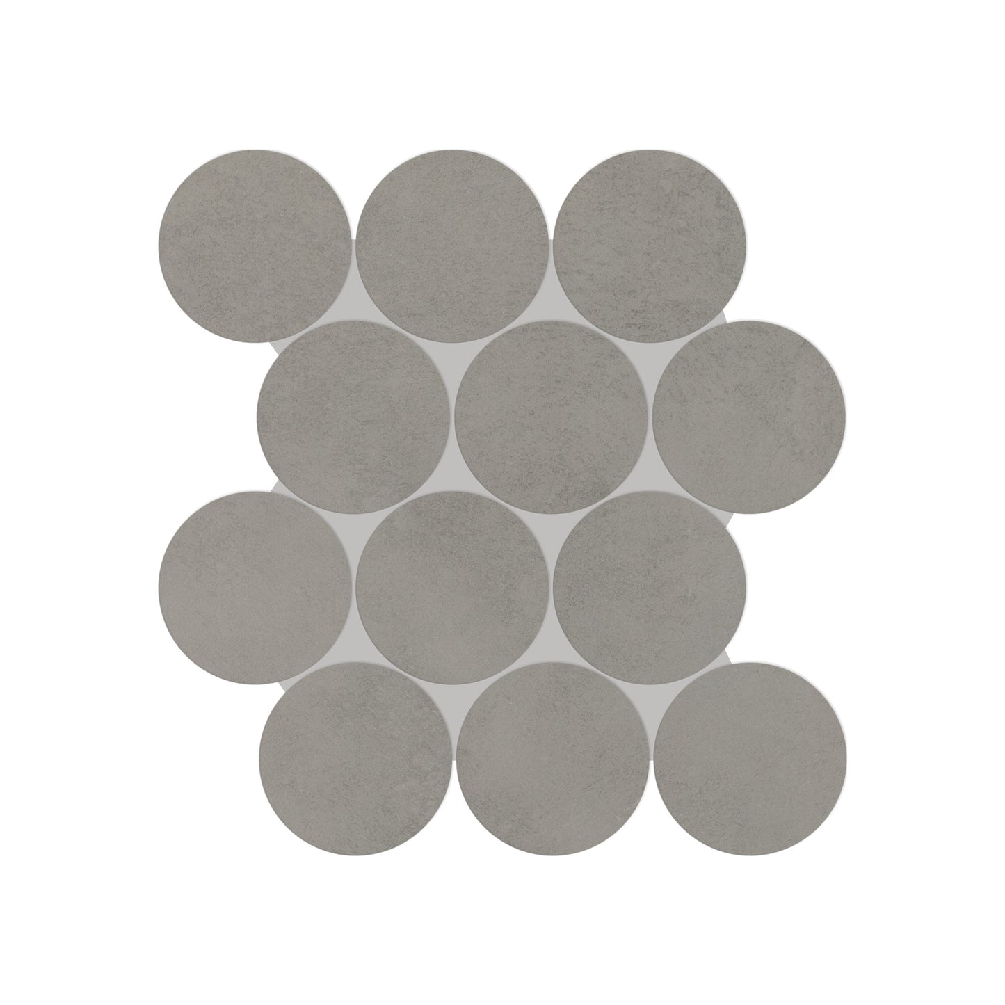 Daltile Indoterra Trail 13-in x 13-in Matte Porcelain Cement look Round Mosaic Floor and Wall Tile product image