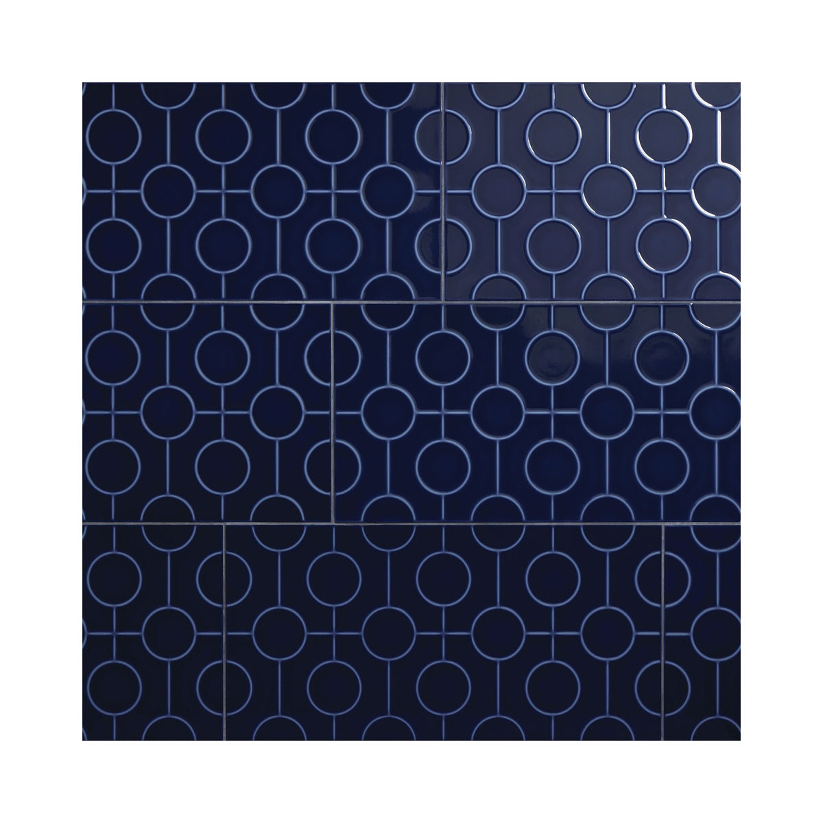 Daltile Luminique Navy 12-in x 24-in Glossy Ceramic Patterned Wall Tile product image