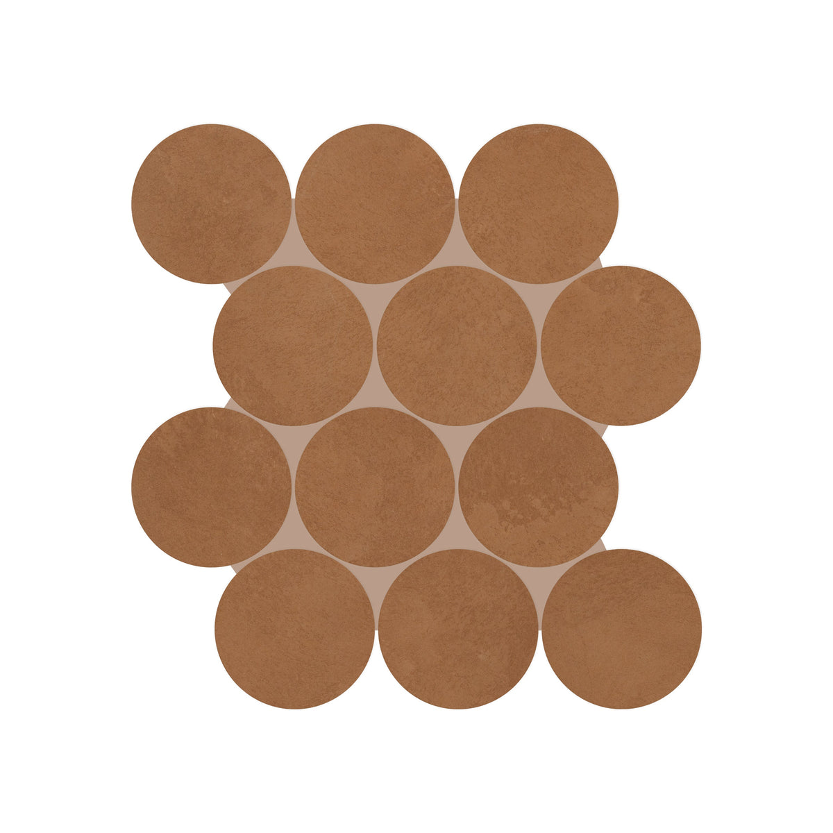 Daltile Indoterra Brick 13-in x 13-in Matte Porcelain Cement look Round Mosaic Floor and Wall Tile product image