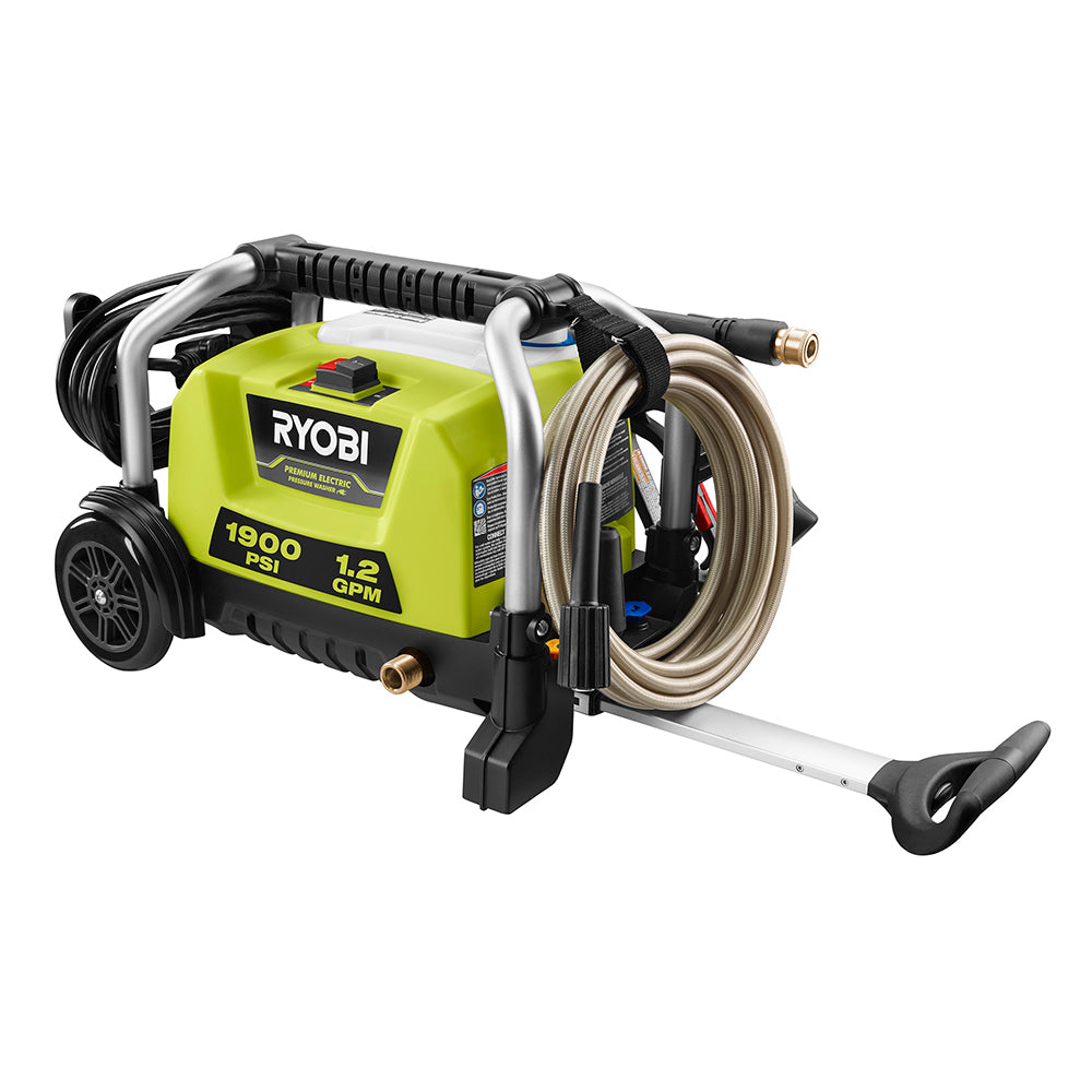 RYOBI 1900 PSI 1.2 GPM Cold Water Wheeled Electric Pressure Washer