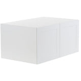 Cambridge Shaker Assembled 36x18x24.5 in. Refrigerator Wall Cabinet with 2 Soft Close Doors in White - Super Arbor