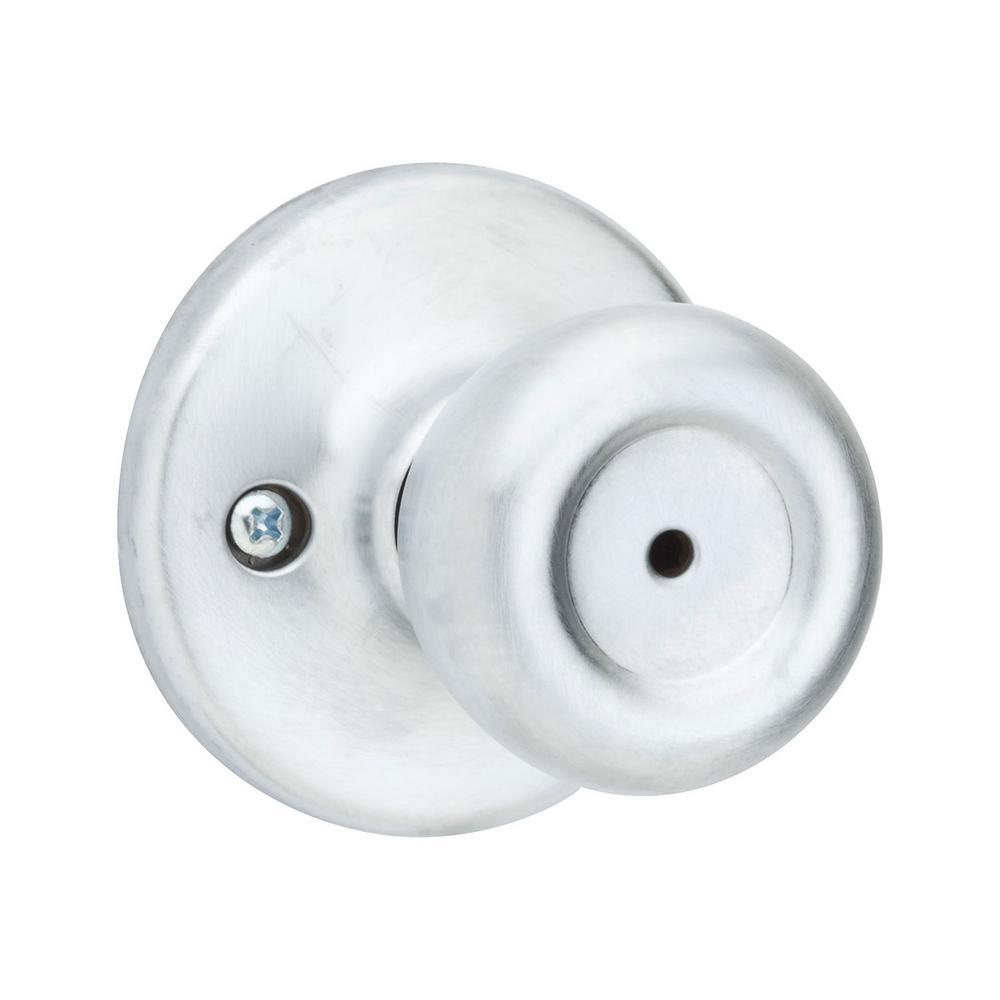 Tylo Satin Chrome Bed/Bath Door Knob - Super Arbor