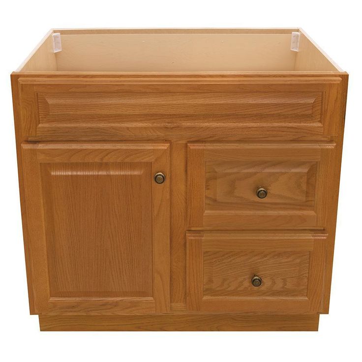 Hampton 36 in. W x 21 in. D x 33.5 in. H Bathroom Vanity Cabinet Only in Oak