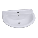 Barclay Products Karla 24 in. Pedestal Combo Bathroom Sink with 1 Faucet Hole in White