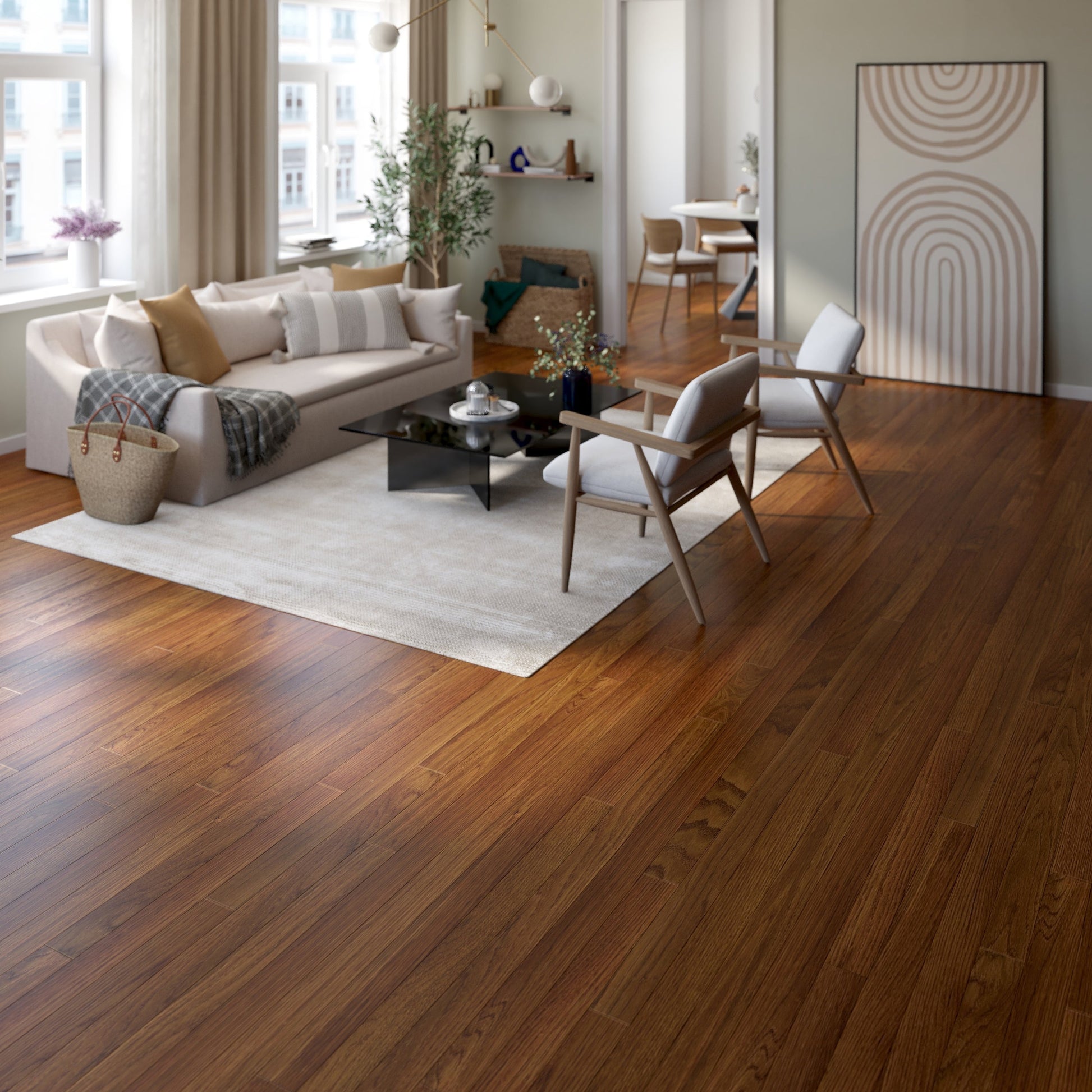 Bruce Oak Fawn hardwood flooring — surface grain detail