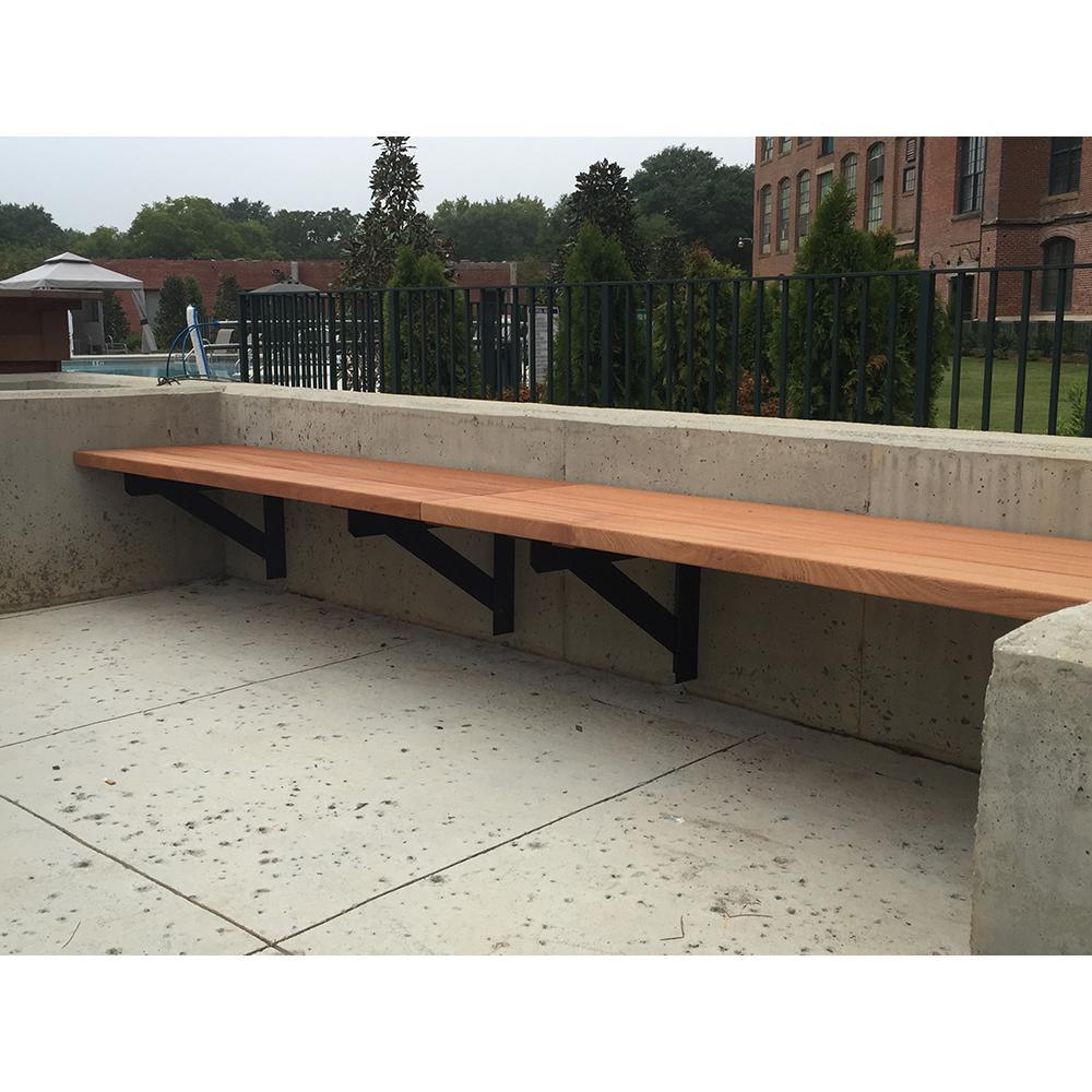 Torrence 21.5 in. x 15.5 in. Flat Black Bench Support - Super Arbor
