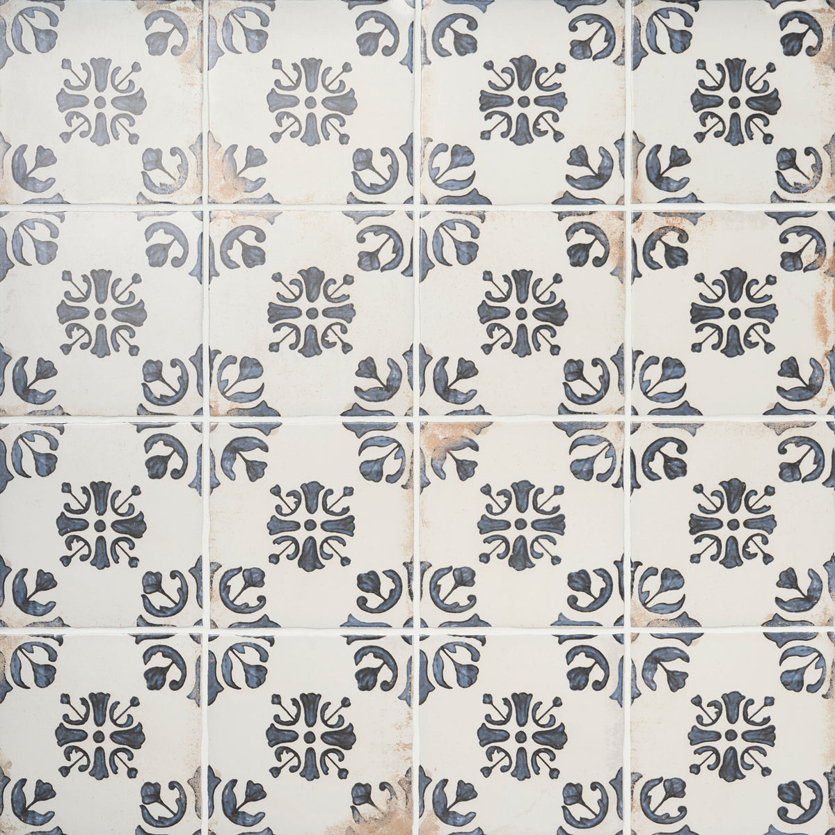Artmore Tile Aurelia Terracotta Bell Blue 9-in x 9-in Matte Porcelain Handcrafted look Floor and Wall Tile product image