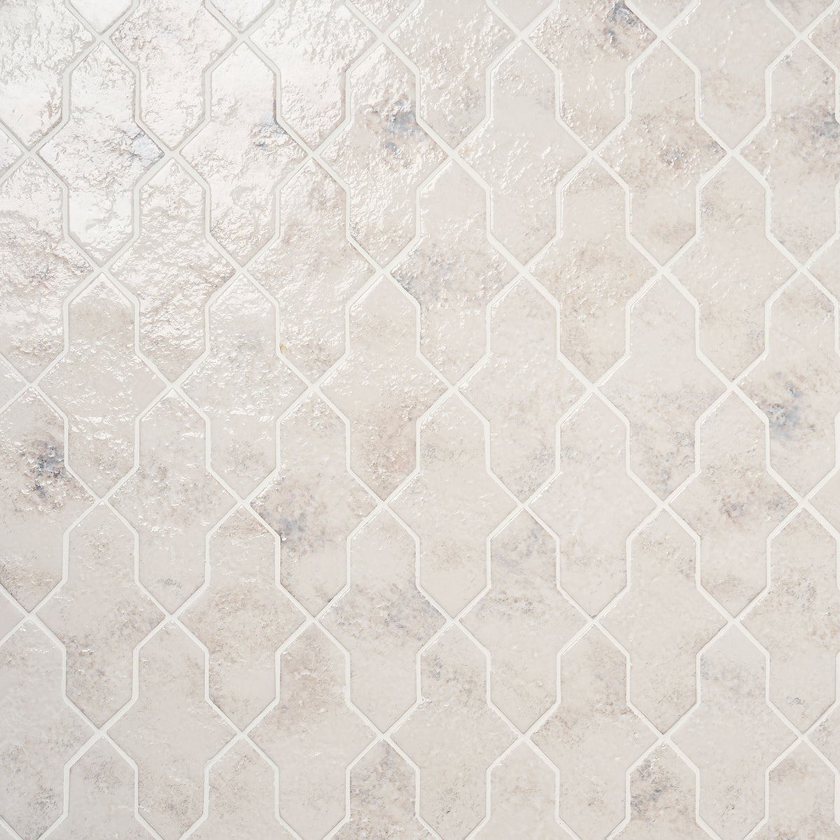 Artmore Tile Aether Seashell White 5-in x 8-in Glossy Porcelain Handcrafted look Multi-shaped Floor and Wall Tile product image