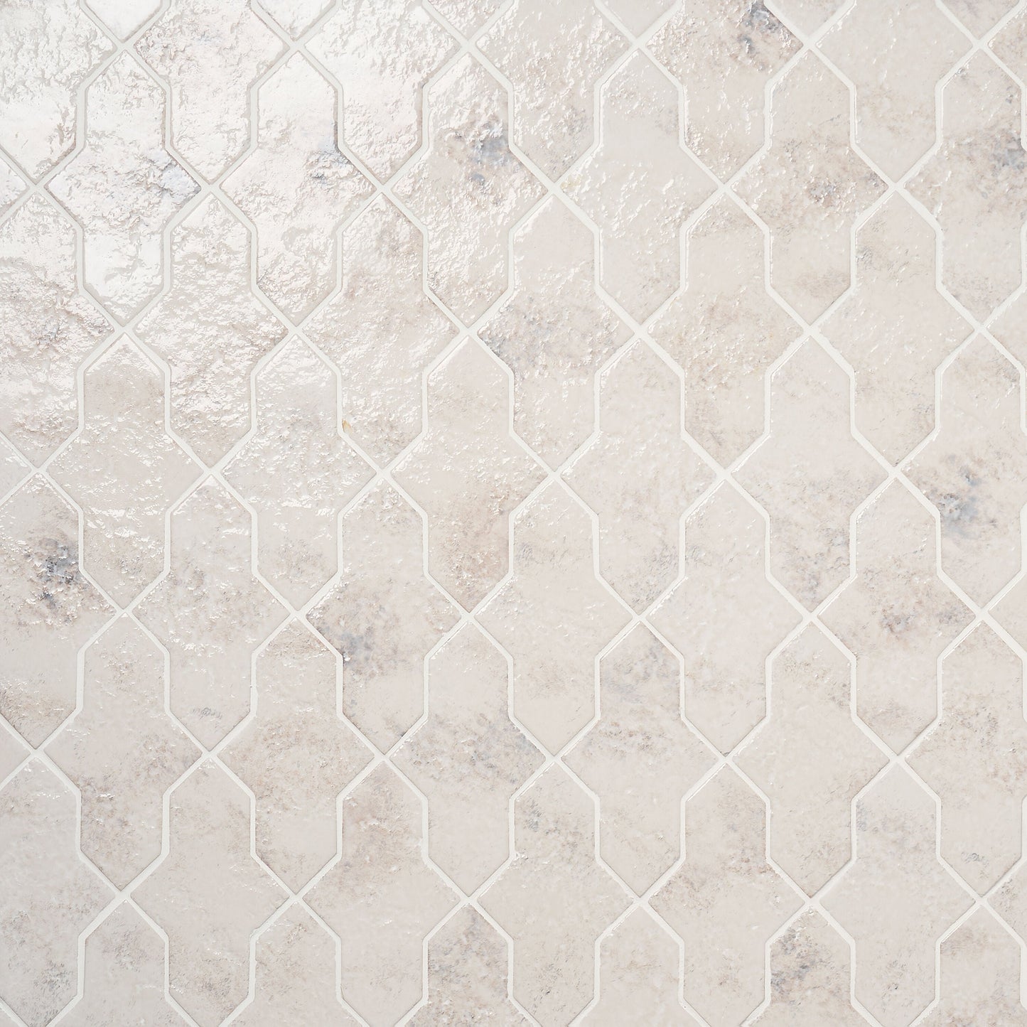 Artmore Tile Aether Seashell White 5-in x 8-in Glossy Porcelain Handcrafted look Multi-shaped Floor and Wall Tile product image