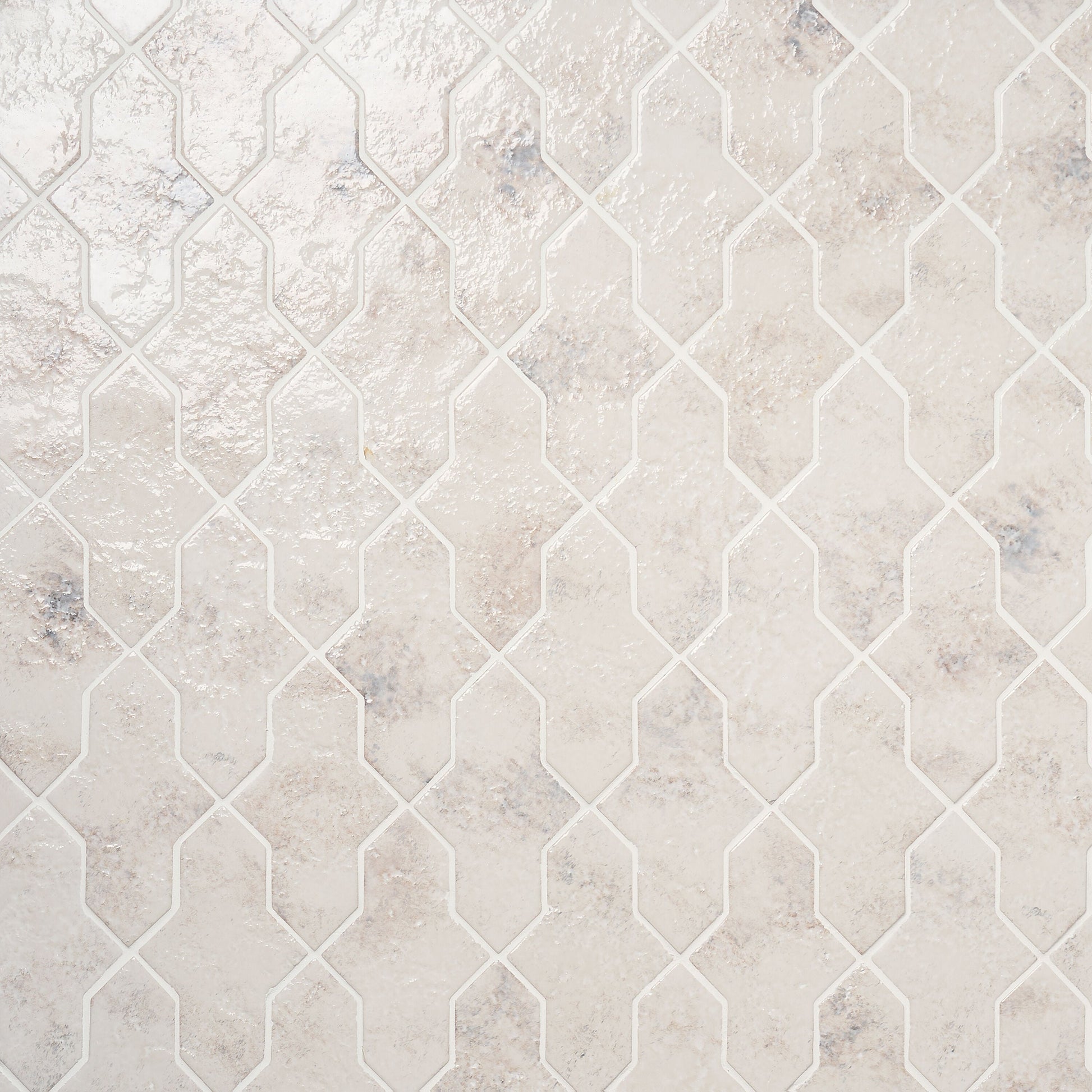Artmore Tile Aether Seashell White 5-in x 8-in Glossy Porcelain Handcrafted look Multi-shaped Floor and Wall Tile product image