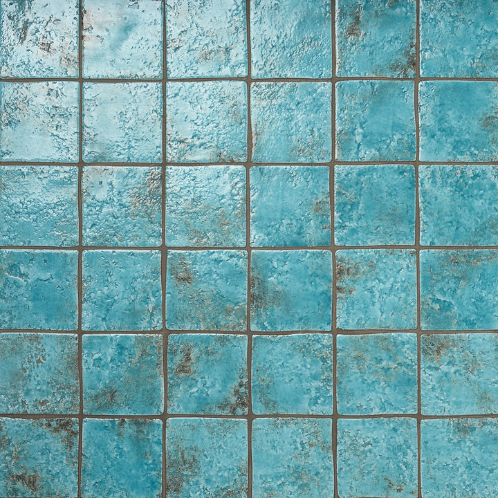 Artmore Tile Aether Lagoon Blue 5-in x 5-in Glossy Porcelain Handcrafted look Floor and Wall Tile product image