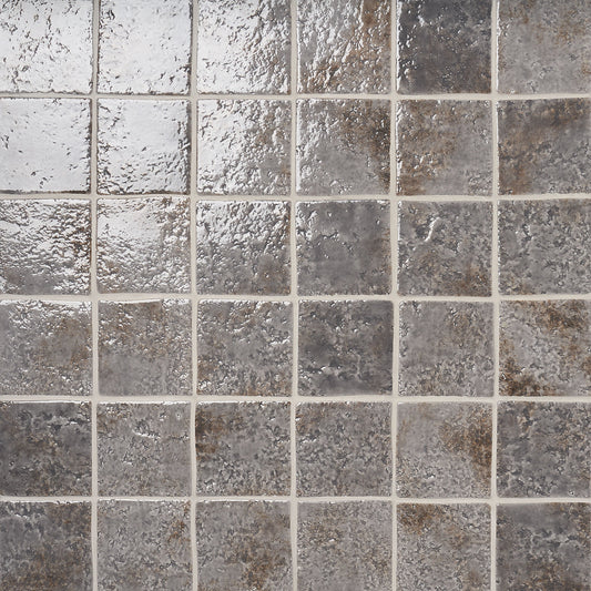 Artmore Tile Aether Smoke Gray 5-in x 5-in Glossy Porcelain Handcrafted look Floor and Wall Tile product image