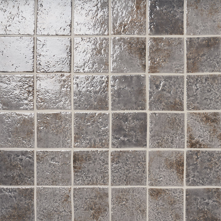 Artmore Tile Aether Smoke Gray 5-in x 5-in Glossy Porcelain Handcrafted look Floor and Wall Tile product image