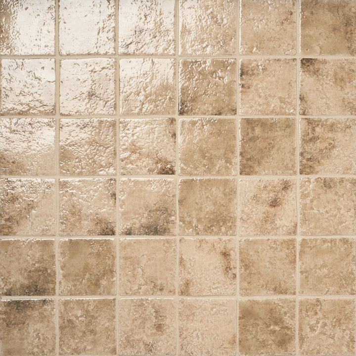 Artmore Tile Aether Sand Beige 5-in x 5-in Glossy Porcelain Handcrafted look Floor and Wall Tile product image