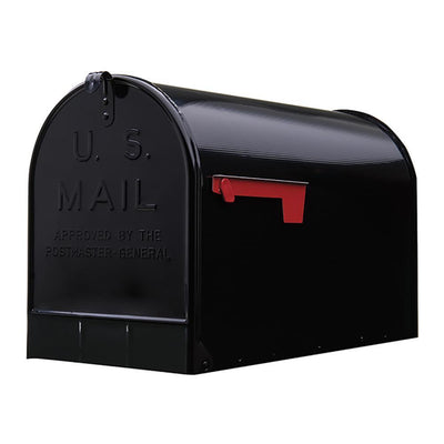 Stanley Extra Large, Steel, Post Mount Mailbox, Black - Super Arbor
