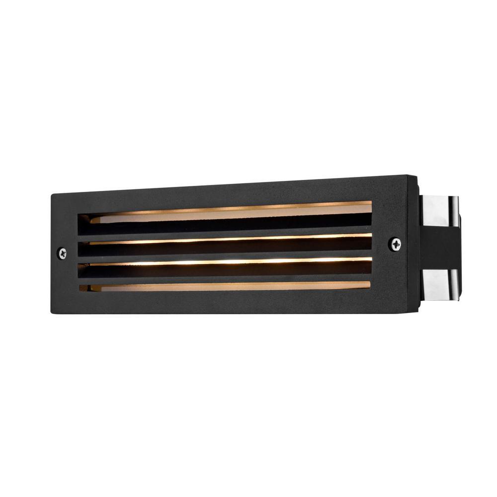 6-Watt Black Outdoor Integrated LED Step Landscape Well Light - Super Arbor