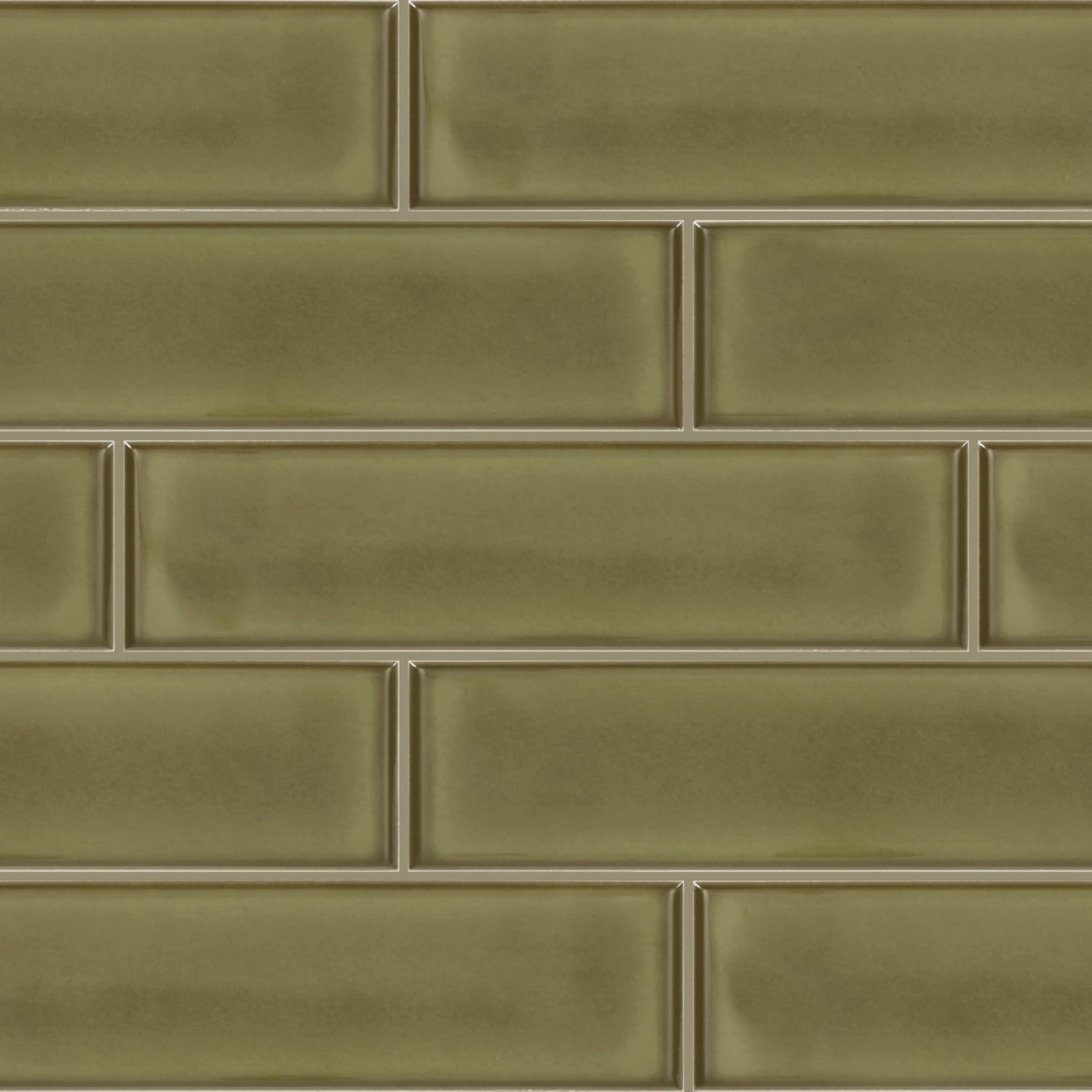 Daltile Vistaframe Olive 3-in x 12-in Glossy Ceramic Subway Wall Tile product image