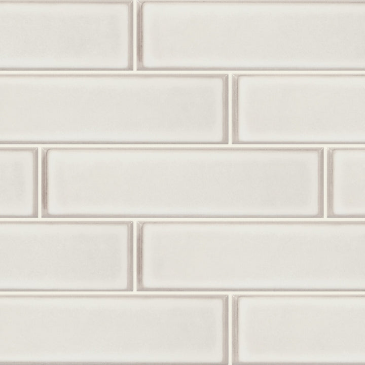 Daltile Vistaframe Pearl White 3-in x 12-in Glossy Ceramic Subway Wall Tile product image
