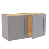 Home Decorators Collection Washington Veiled Gray Plywood Shaker Assembled Wall Kitchen Cabinet Soft Close 33 W in. 12 D in. 18 in. H