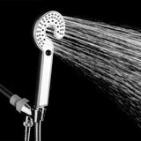 2-Spray 3.5 in. Single Wall Mount Handheld Adjustable Shower Head in Black - Super Arbor
