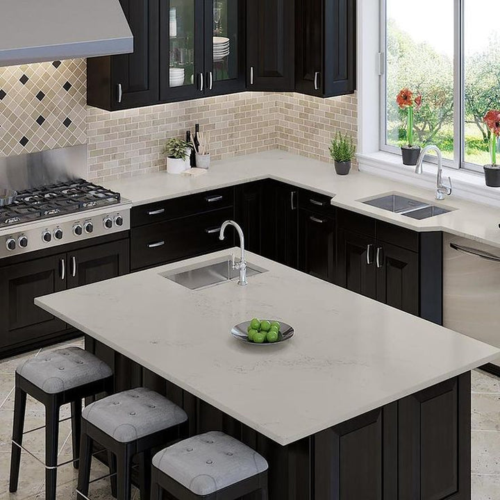 allen + roth Peaceful Quartz Kitchen Countertop Sample