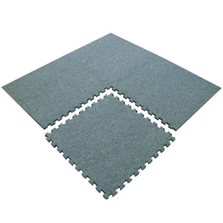 Greatmats Royal Carpet Charcoal Velour Plush 2 ft. x 2 ft. x 5/8 in. Interlocking Carpet Tile 96.875 sq. ft. (25 Tiles/Case)