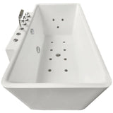Catania 68 in. Acrylic Flatbottom Whirlpool Bathtub in White - Super Arbor