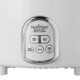 NutriWare Digital Pot Style 7-Cup Rice Cooker with Glass Lid and Non-Stick Pot
