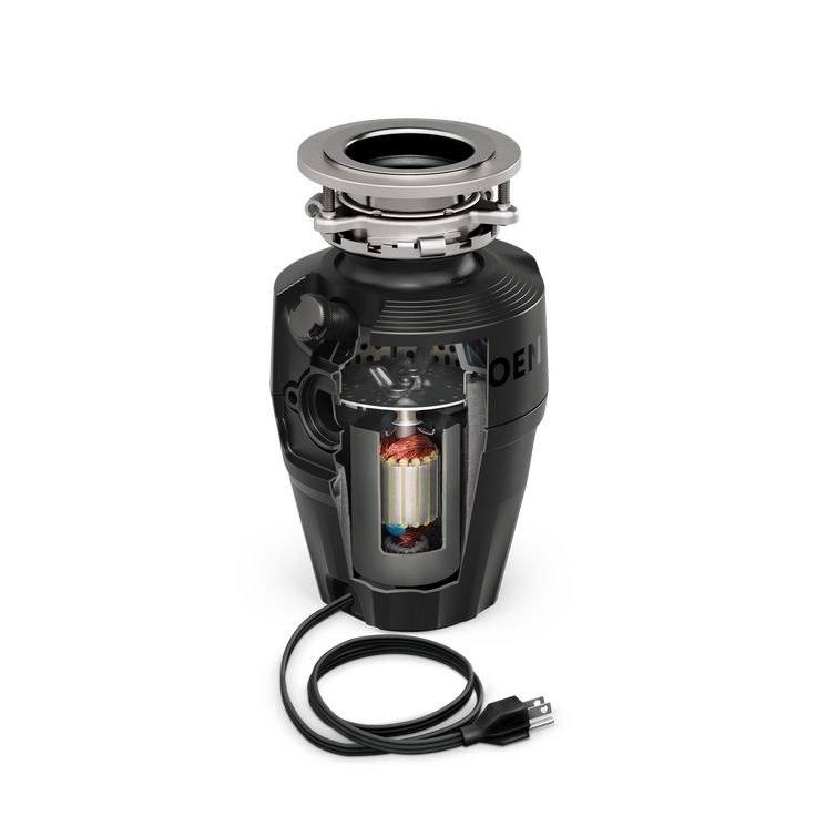 MOEN Host Series 3/4 HP Continuous Feed Space Saving Garbage Disposal with Sound Reduction and Universal Mount