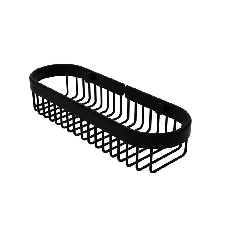 Allied Brass Oval Toiletry Wire Basket in Matte Black