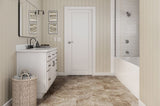 Style Selections Tumbled Stone 3-mil x 12-in W x 12-in L Water Resistant Peel and Stick Luxury Vinyl Tile Flooring