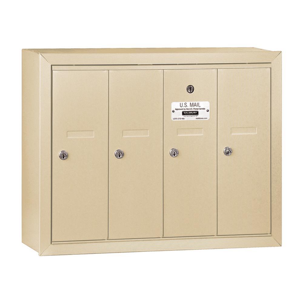Aluminum Surface-Mounted USPS Access Vertical Mailbox with 4 Door - Super Arbor