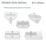 Swiss Madison Voltaire 18 in. Square Ceramic Vessel Sink in Glossy White