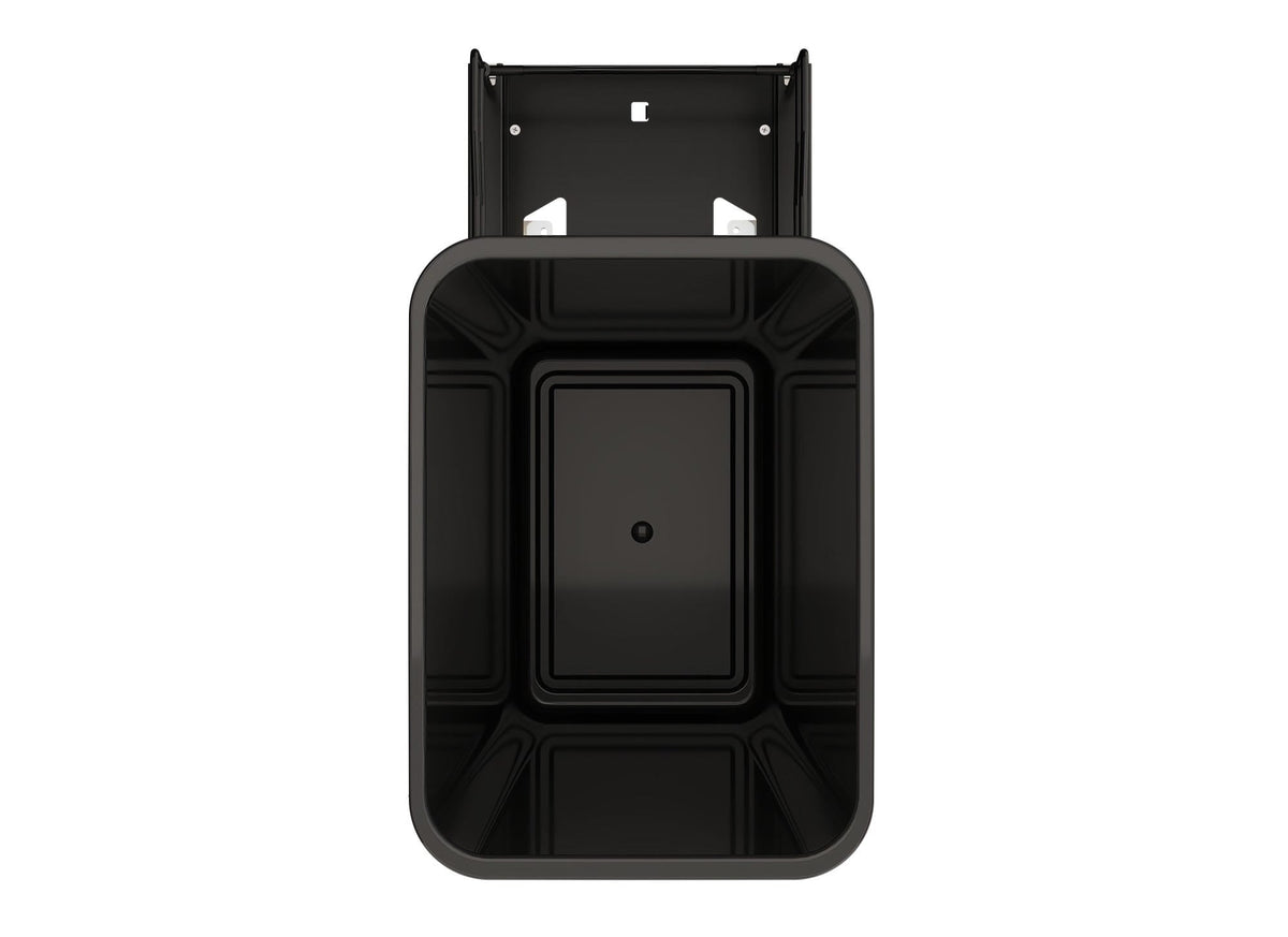 Rev-A-Shelf 53WC Series 50-Quart Single Pull-Out Trash Can with Soft-Close, Door-Mount, Black Frame