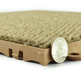 Greatmats ClickBase Tan Hobnail Textured Loop 12.125 in. x 12.125 in. x 9/16 in. Raised Snap Together Carpet Tiles (20 Tiles/Case)