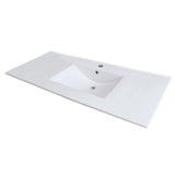 Juliette 49 in. W x 22 in. D Vitreous China Vanity Top in White with Single Faucet Hole - Super Arbor