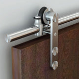 72 in. Stainless Steel Top Mount Sliding Barn Door Track and Hardware Kit