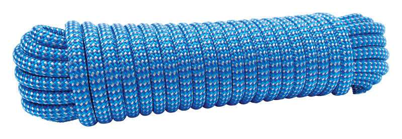 Ace 1/2 in. x 50 ft Blue Diamond-Braided Polypropylene Rope