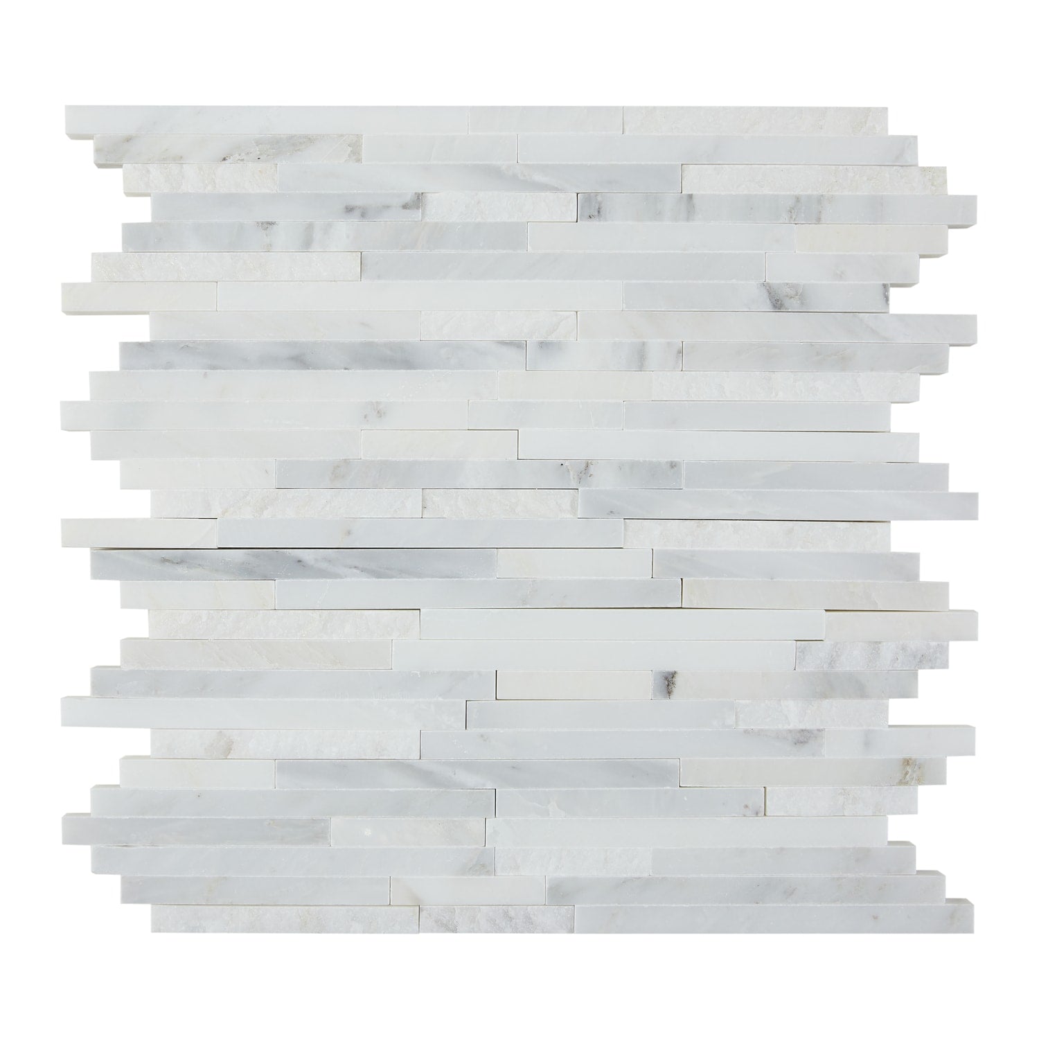 Daltile Marble First Snow Elegance 12-in x 12-in Multi-finish Natural stone Marble Marble look Mosaic Wall Tile product image