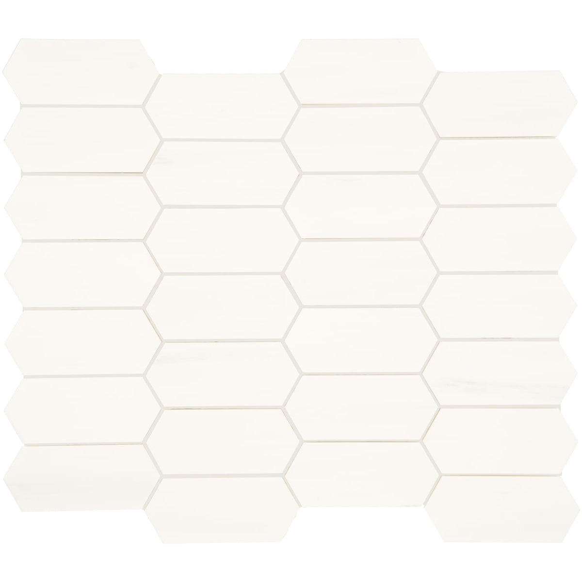 Daltile Marble Contempo White 12-in x 14-in Honed Natural stone Marble Marble look Hexagon Mosaic Floor and Wall Tile product image