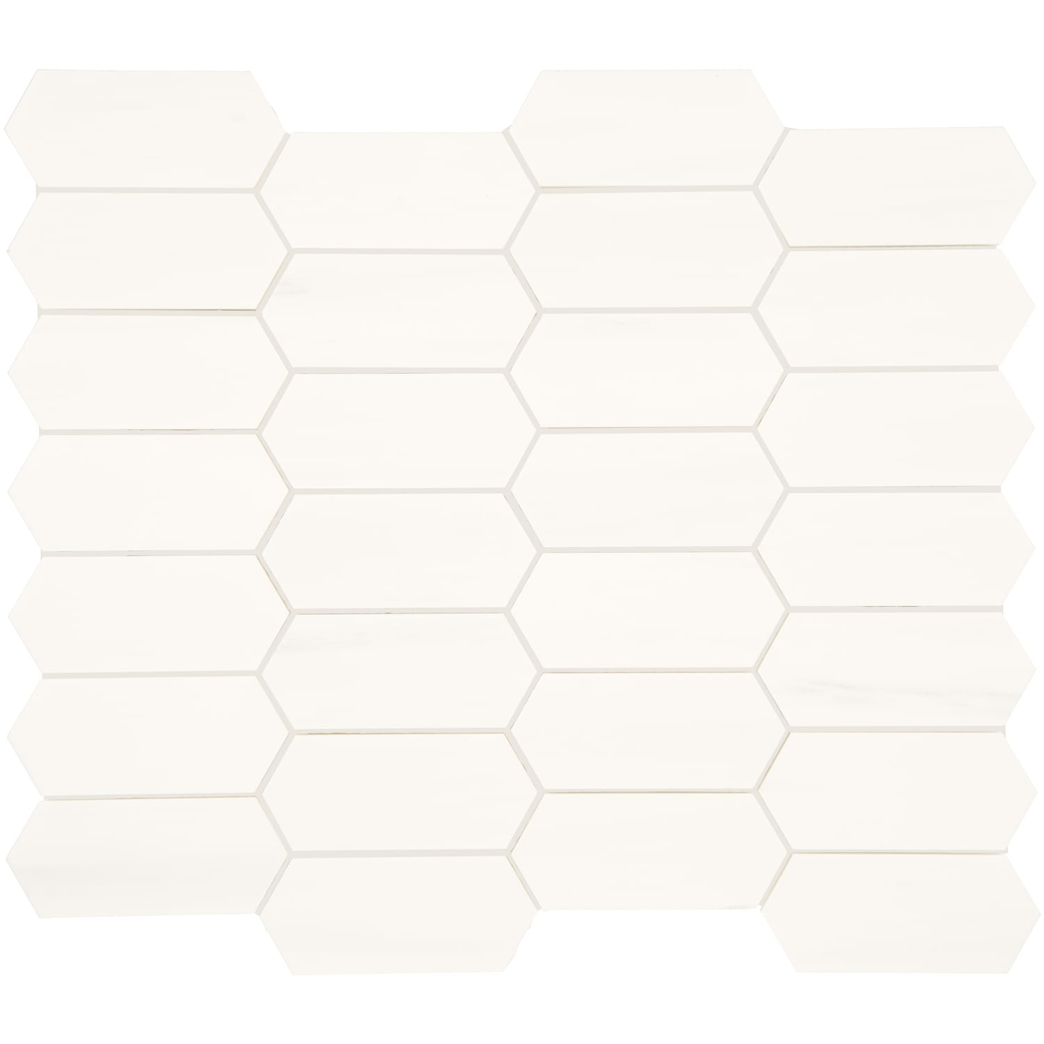 Daltile Marble Contempo White 12-in x 14-in Honed Natural stone Marble Marble look Hexagon Mosaic Floor and Wall Tile product image